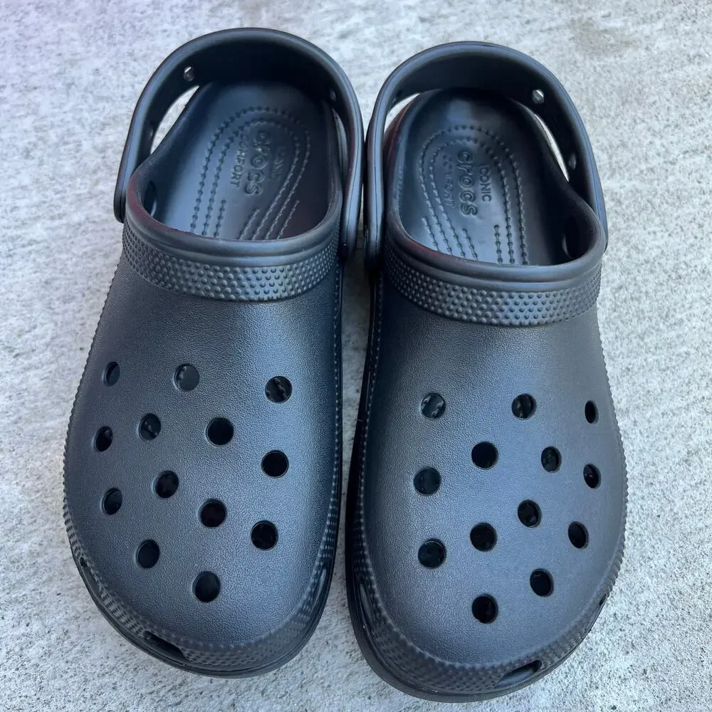 CROCS Women’s CLASSIC Platform Clog Black US size 7 Clogs Slides